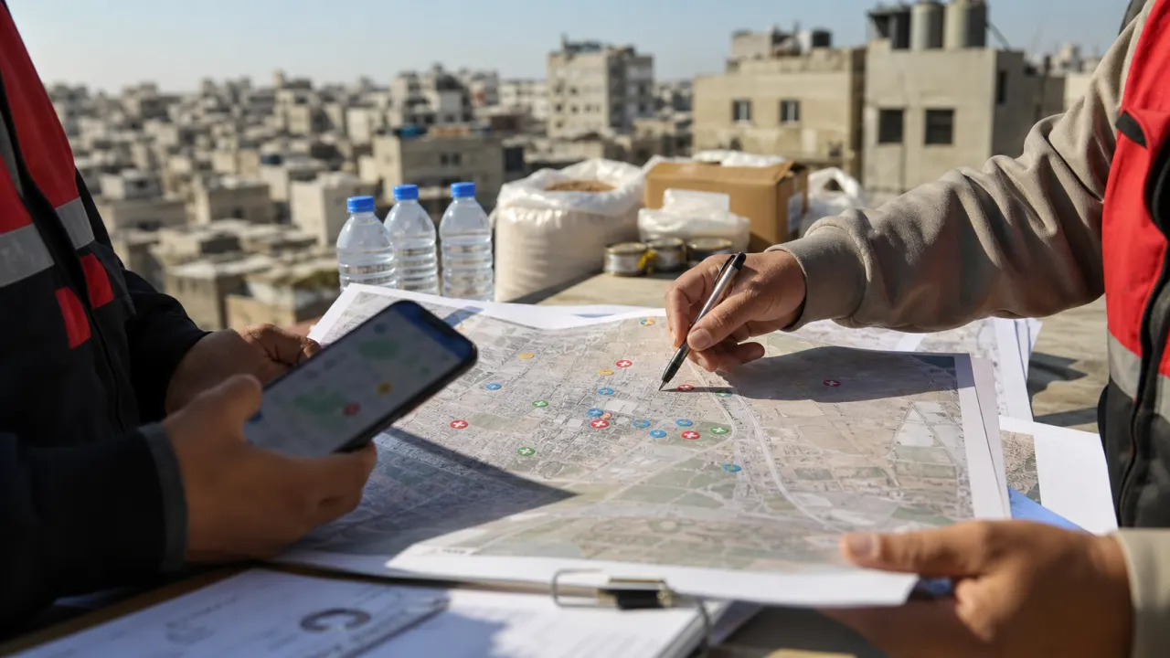 خريطة ميدانية جديدة لتحديث بيانات الأحياء المتضررة في غزة